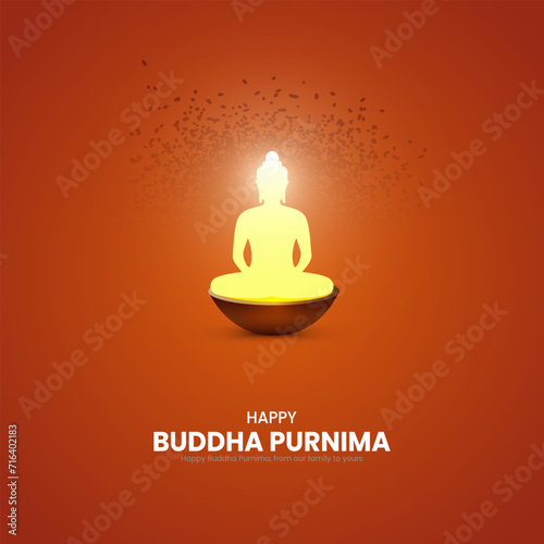 Buddha Purnima, Buddha Purnima creative design for socal media post.