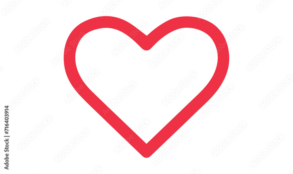 red heart isolated on white, heart png