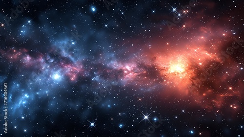 Starry Nebula and Interstellar Clouds