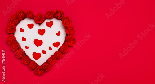 red heart on a red background