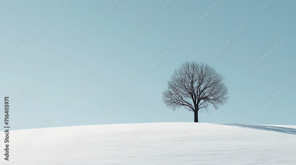 Fototapeta premium A minimalist image with significant negative space, suitable for adding text or graphic elements, ideal for advertising, editorial, or web design purposes.
