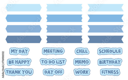 Planner stickers, Organizer tags, Printable planner stickers. Planners and weekly days label. Bullet journal stickers, planner, scrapbook stickers design.
