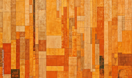 Wallpaper Mural Abstract wooden wall background, orange wallpaper geometric illustration banner  Torontodigital.ca