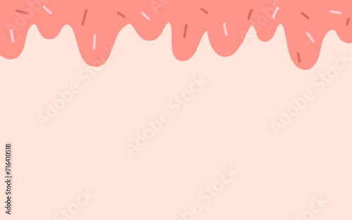 Background with donut glaze. pastel colorful. Pattern design for banner, poster, card, postcard, cover, brochure. Vector illustration