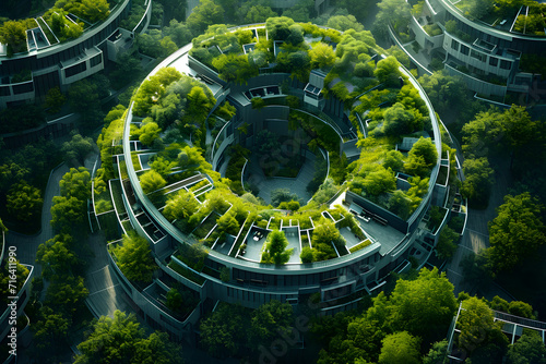 Aerial Views of Sustainable Architecture Urban Innovation