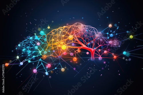 Curiosity primary visual colorful vibrant cortex, adaptable glial cells. Neuronal networks intertwine, converging thoughts on expressive frontal lobe stage. Mindset habits awaken suppressor pathway