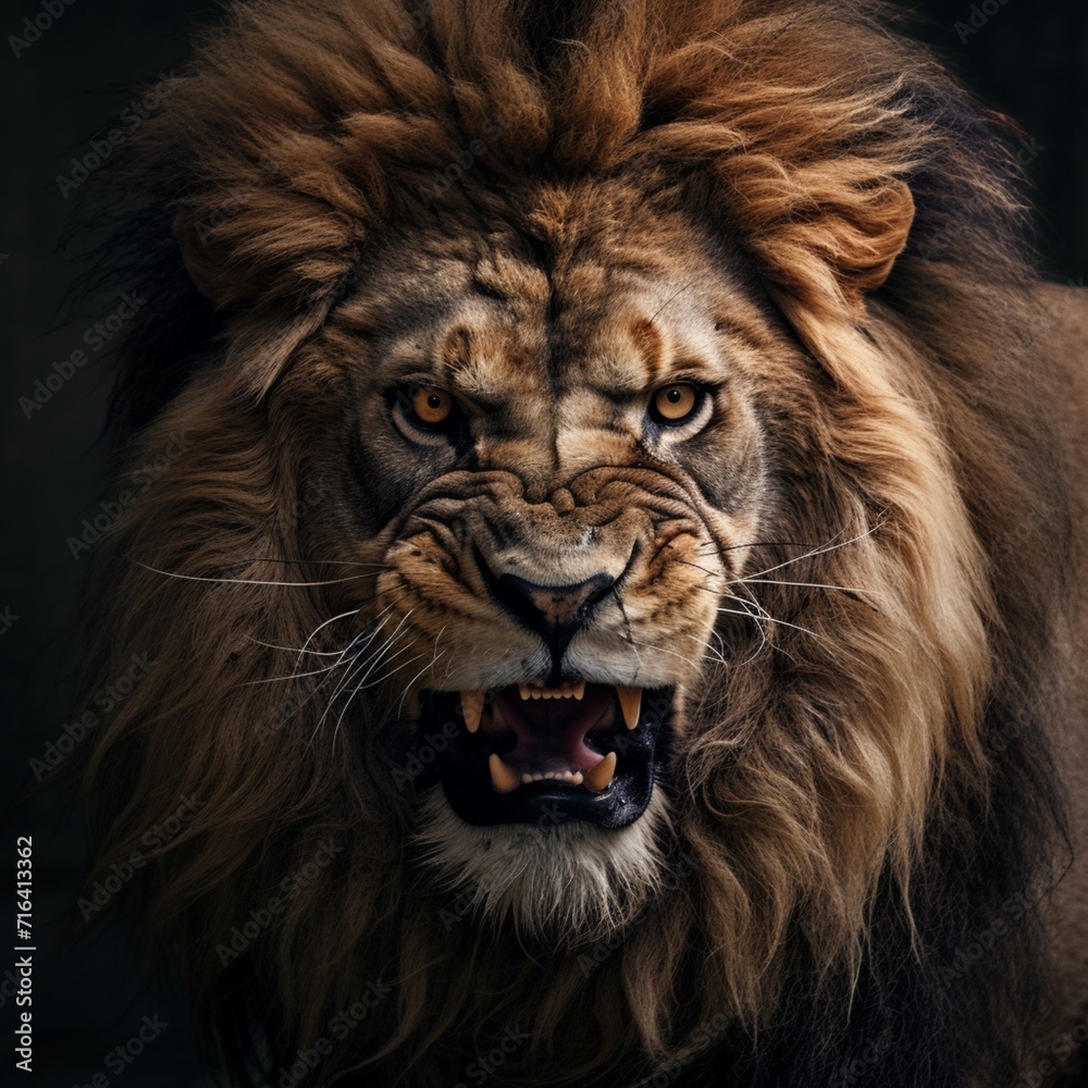 Terrible angry lion face blur background images
