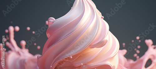 splash wave of strawberry milk ice cream 8 photo