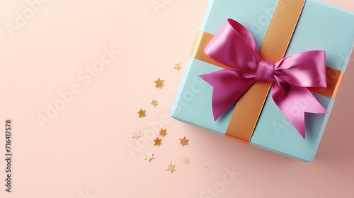 Gift box background with copy space for Christmas gifts  holidays or birthdays