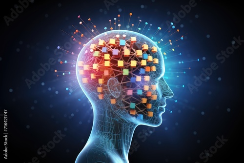 Cognitive decline, brain jigsaw puzzle disorder aging brain weave complex tapestry. Forgetfulness, dementia, creativity coalesce cerebral processes. Brainwave of neurodesign innovative brainstorming,