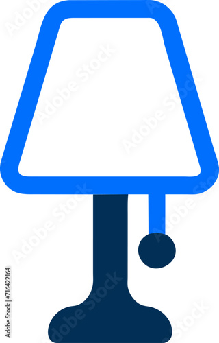 The illustration shows a simple design table lamp.