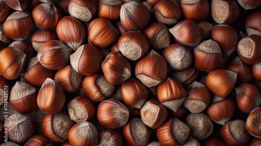 Background with Hazelnuts. Top view of nuts
Background with Hazelnuts. Top view of nuts