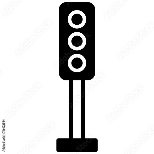 Traffic light solid glyph icon
