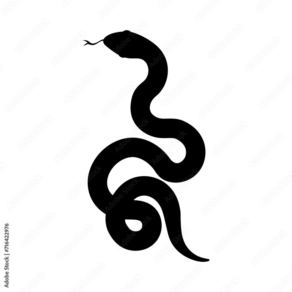 Obraz premium Snake icon vector. Spineless illustration sign. Reptile symbol or logo.