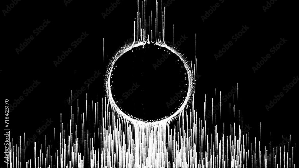 White and Black color glitter particles moving upwards direction ...