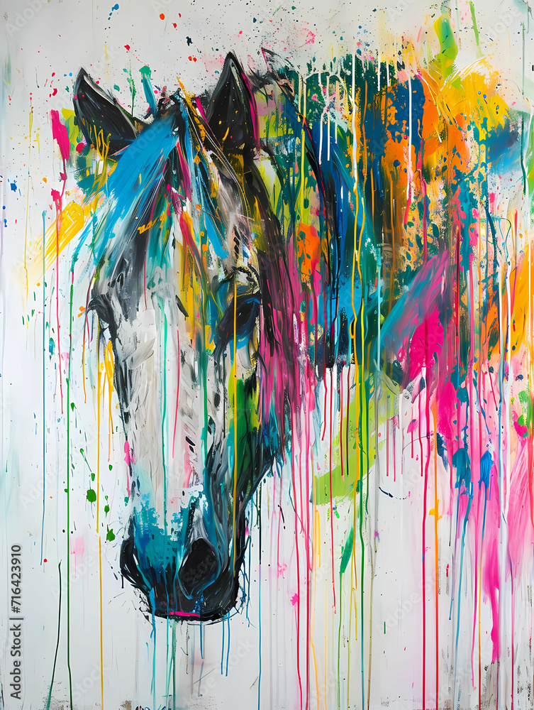 Showcase The Beauty And Spirit Of Horses, A Painting Of A Horse