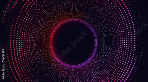 Abstract circular dotted geometric background.