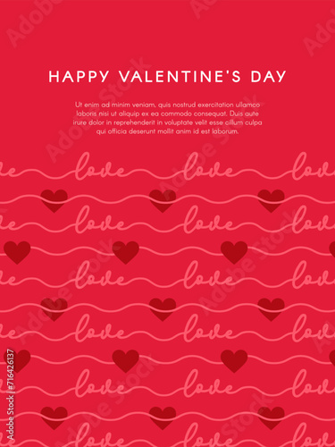 Valentine's Day holiday templates with heart patterns . Social media post with heart patterns. Sales promotion and greeting cards. mobile apps, banner design and web ads