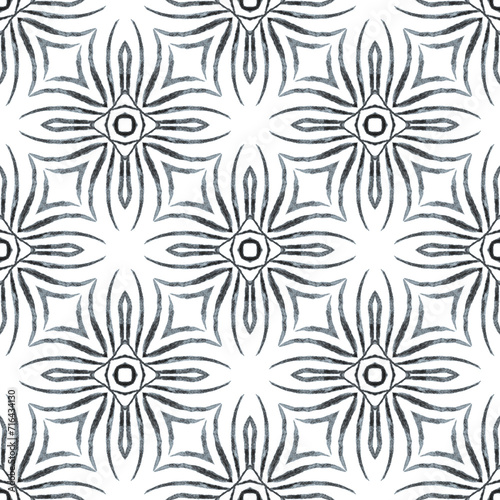 Organic tile. Black and white alluring boho chic