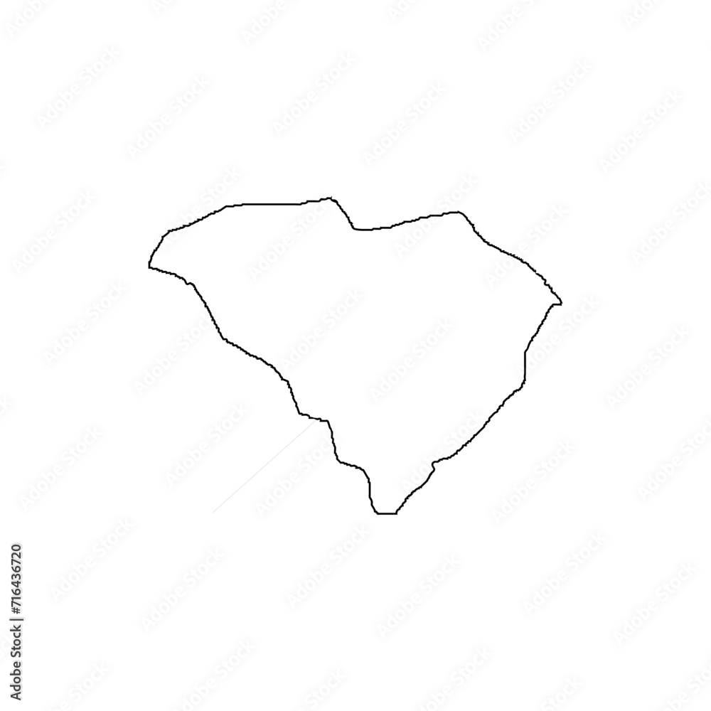 South Carolina icon. Simple flat illustration  isolated on white background  