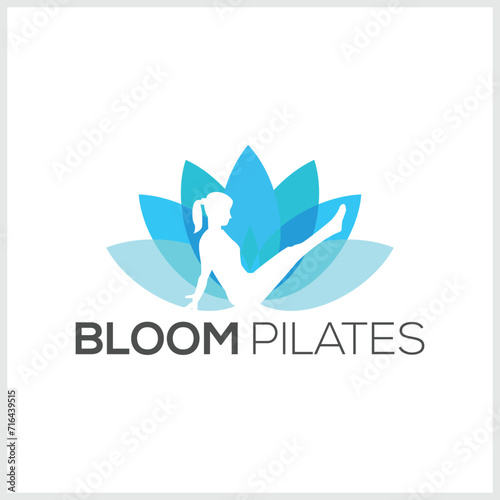 logo for women's health exercises, can also be used as a yoga logo, etc