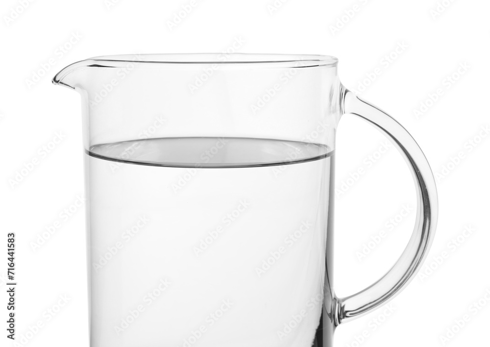 Glass jug with water isolated on white Glass jug with water isolated on white