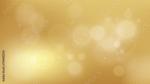 Gold abstract blurred gradient with bokeh, golden light background. Vector illustration.
