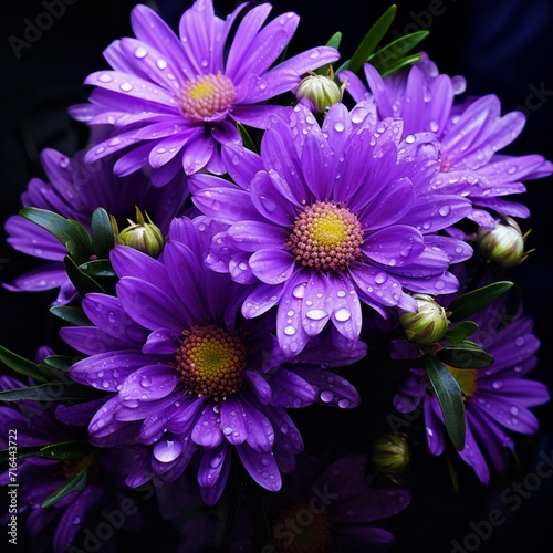 Very nice purple flowers images Generative AI