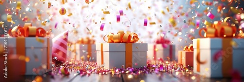  Happy Birthday Greeting Card Gift Box, Banner Image For Website, Background, Desktop Wallpaper
