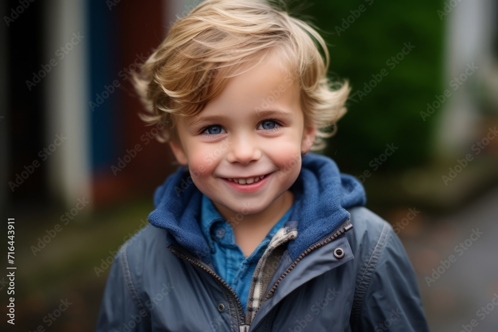 Portrait of a cute little boy with blond hair and blue eyes. Portrait of a cute little boy with blond hair and blue eyes.