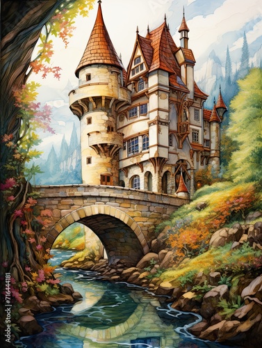 Enchanted Riverside: Whimsical Fairy-tale Castles, Riverbound Residences, and Moat-side Manors