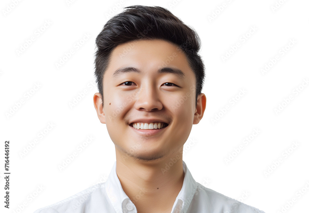 young Asian student on transparent background young Asian student on transparent background