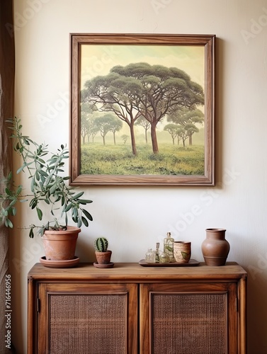 Wild African Savannas Woodland Print  Trees of Savanna - Rustic Wall Decor