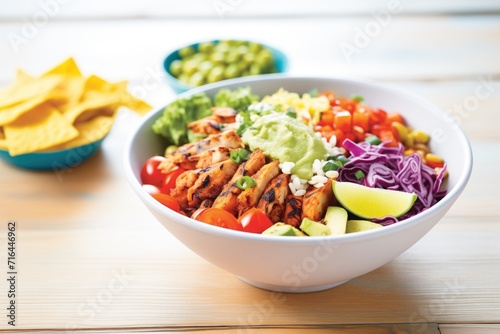 veggie burrito bowl at a fast-casual eatery