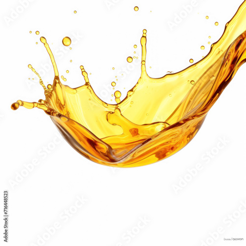  Splash of olive or engine oil on transparency background PNG