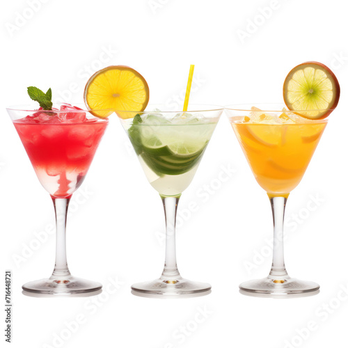 A glass of cocktail drink on transparency background PNG