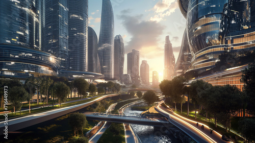 Smart Kuala Lumpur city futuristic concept