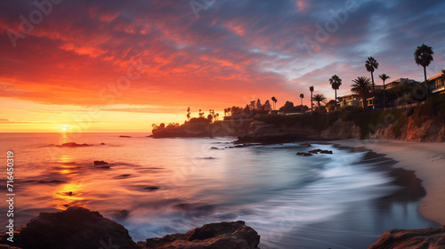 Sunset at Laguna Beach  Orange County
