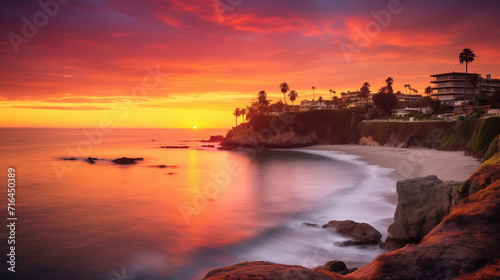 Sunset at Laguna Beach, Orange County photo