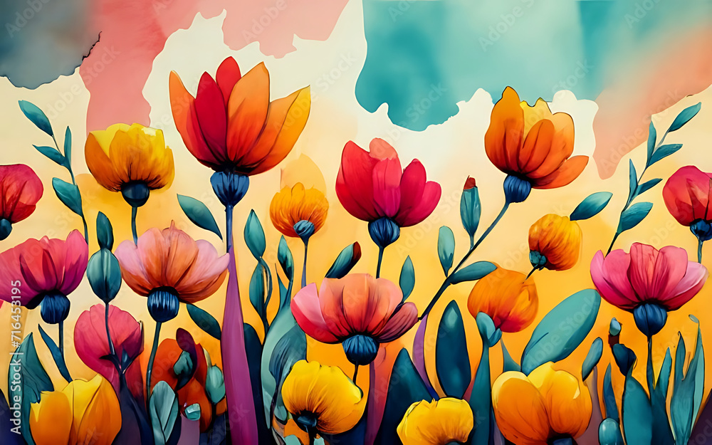 The Enchanting World of Watercolor Patterns. PNG seamless watercolor floral pattern 