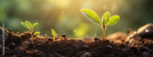 Close-Up of a Plant Growing in Dirt