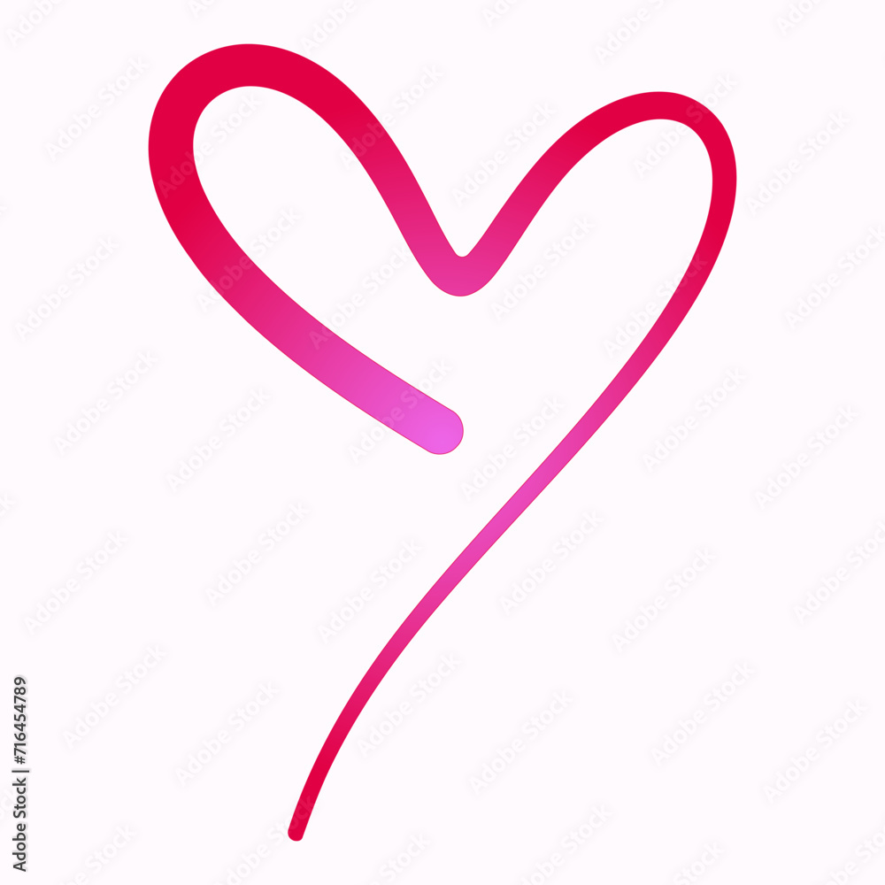 pink hand drawn symbol of heart, expressing love pink hand drawn symbol of heart, expressing love