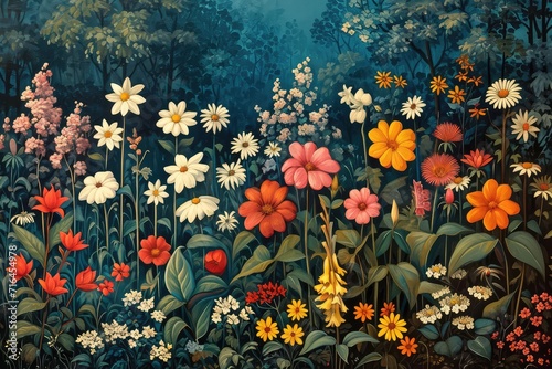 Midnight's Bloom: A Tapestry of Cosmic Wildflowers © Igor