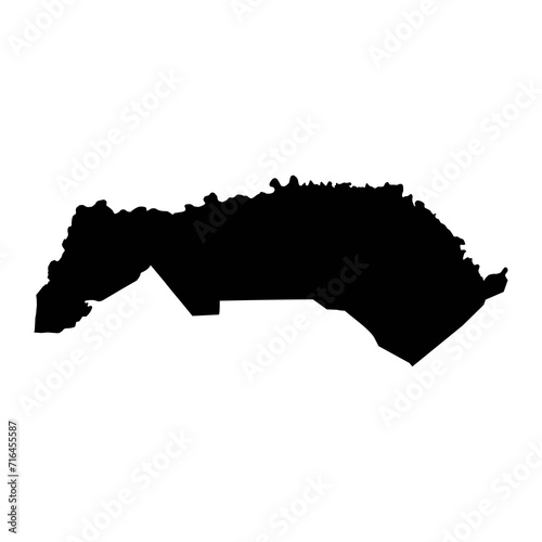 Saint Louis Region map, administrative division of Senegal. Vector illustration.