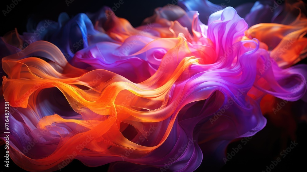 Obraz premium Abstract Neon Odyssey Stunning 16K Glow with Ultra Wide Angle Magic