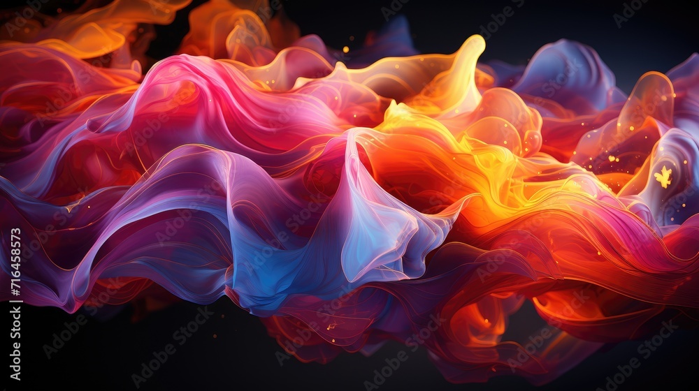 Obraz premium Surreal Neon Escapade Hyper Realistic 3D Brilliance in Beautiful Detail