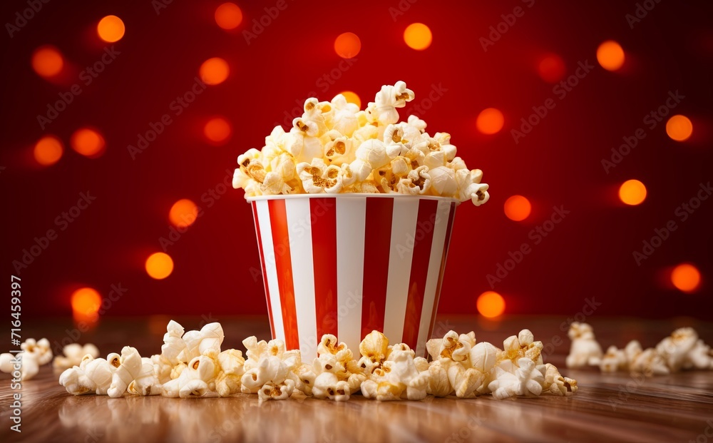 popcorn sleeve in a container on a table popcorn sleeve in a container on a table