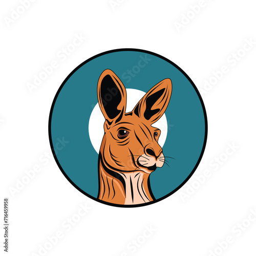 kangaroo logo mascot vector illustration