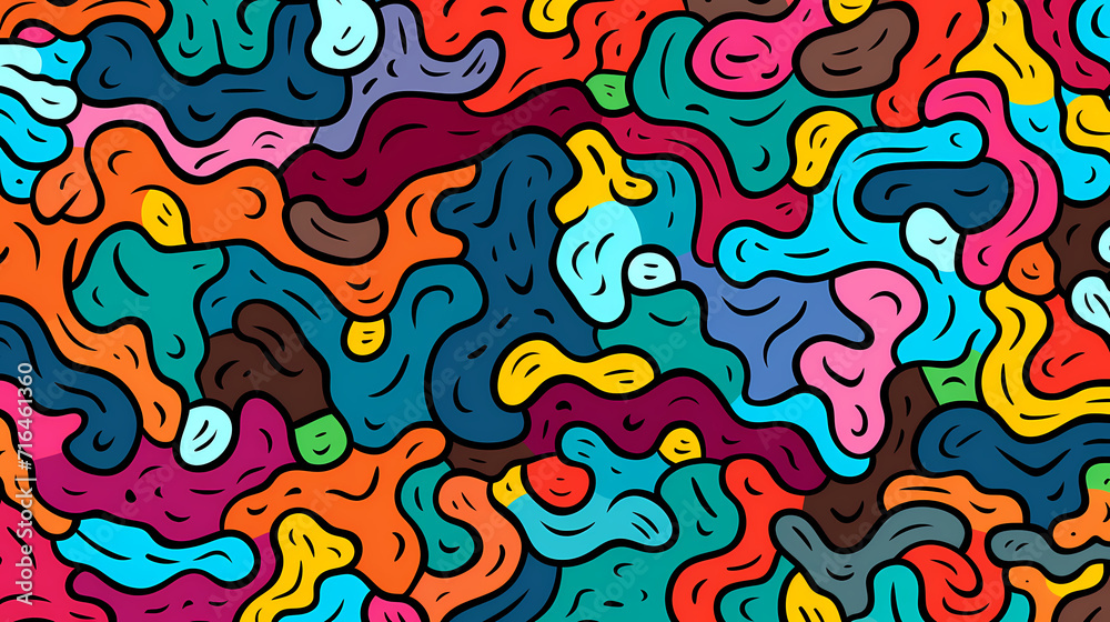Cute graffiti art abstract background poster web page PPT, art background Cute graffiti art abstract background poster web page PPT, art background