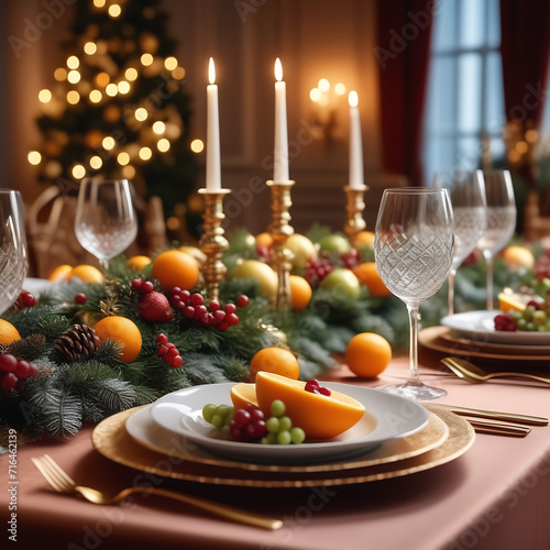 christmas dinner table